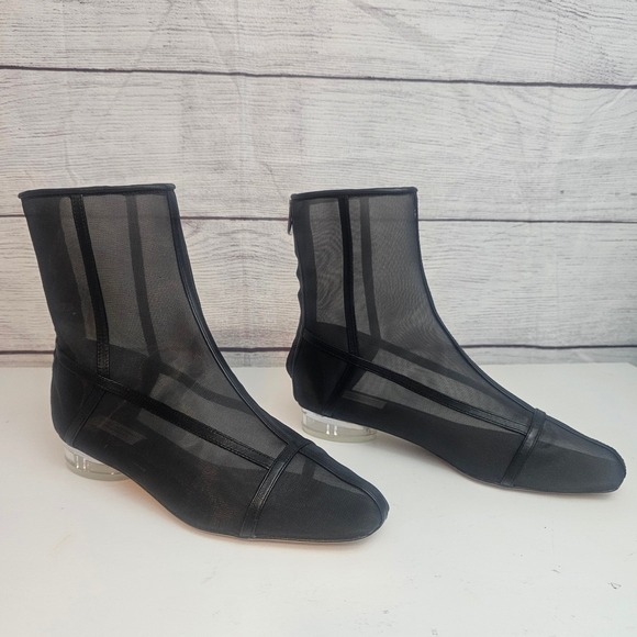 ANTONIO MELANI Shoes - Antonio Melani x Elizabeth Damrich 6.5 Femme Mesh Cage Black Ankle Bootie  NWOB